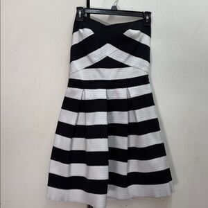 Express Monochrome Strapless Dress